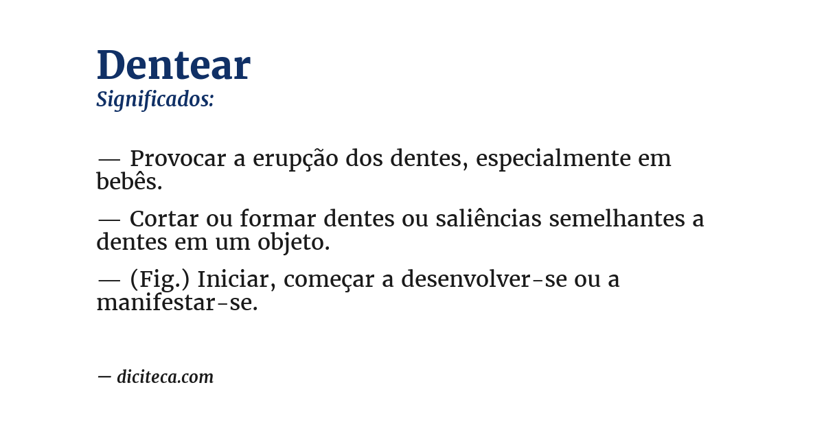 Significado de dentear