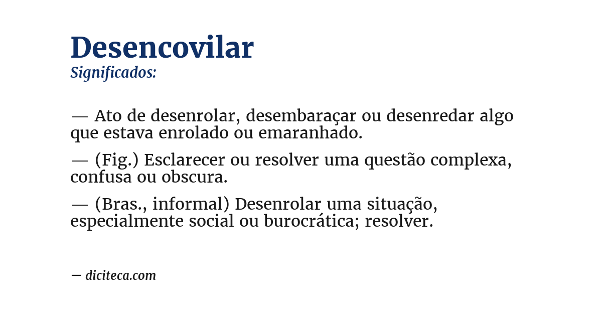 Significado de desencovilar