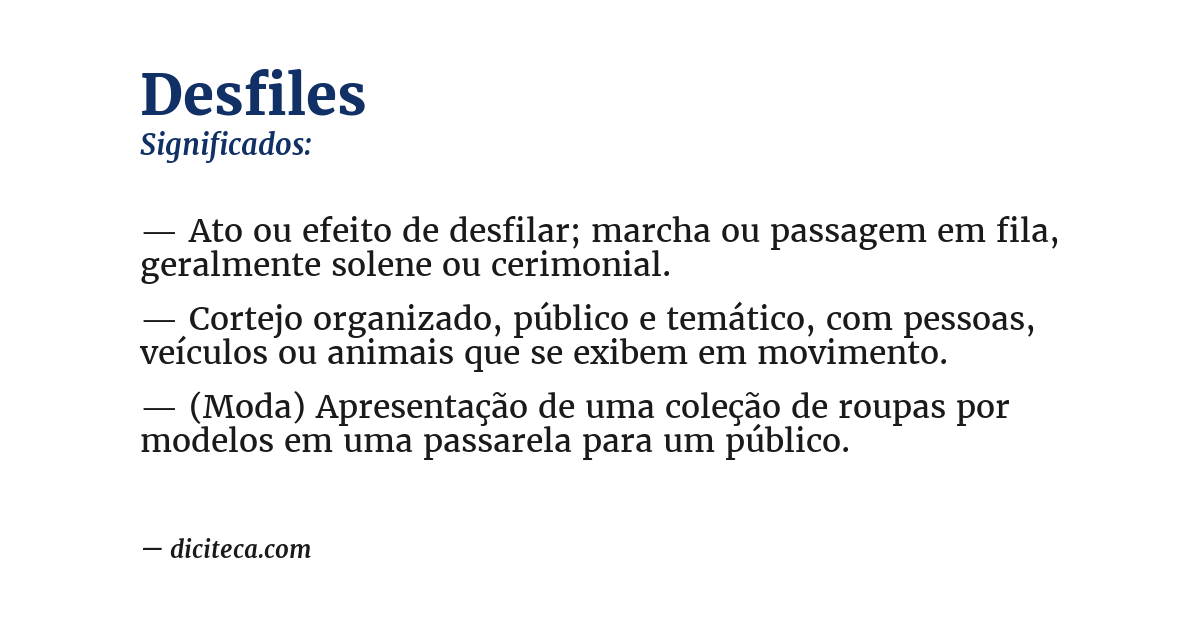 Significado de desfiles