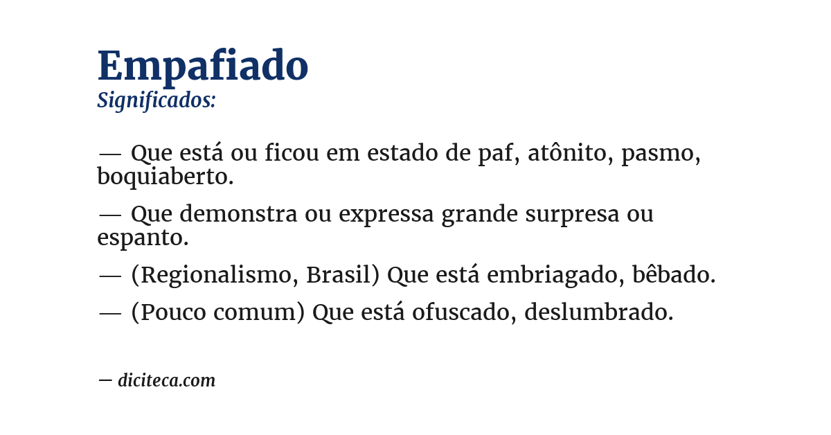 Significado de empafiado