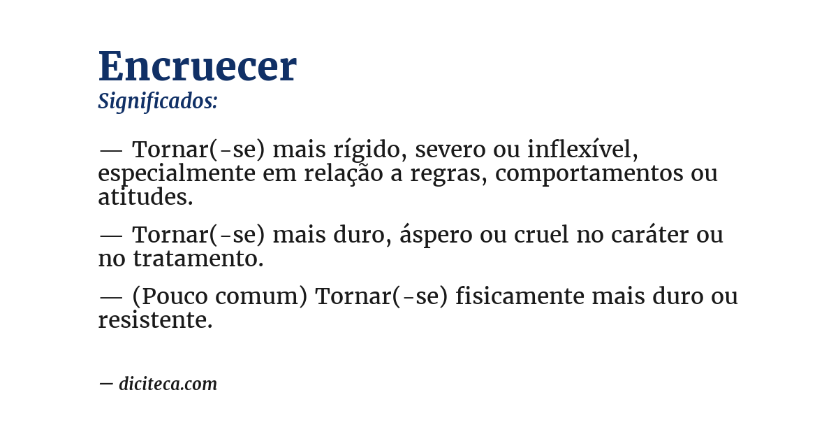 Significado de encruecer