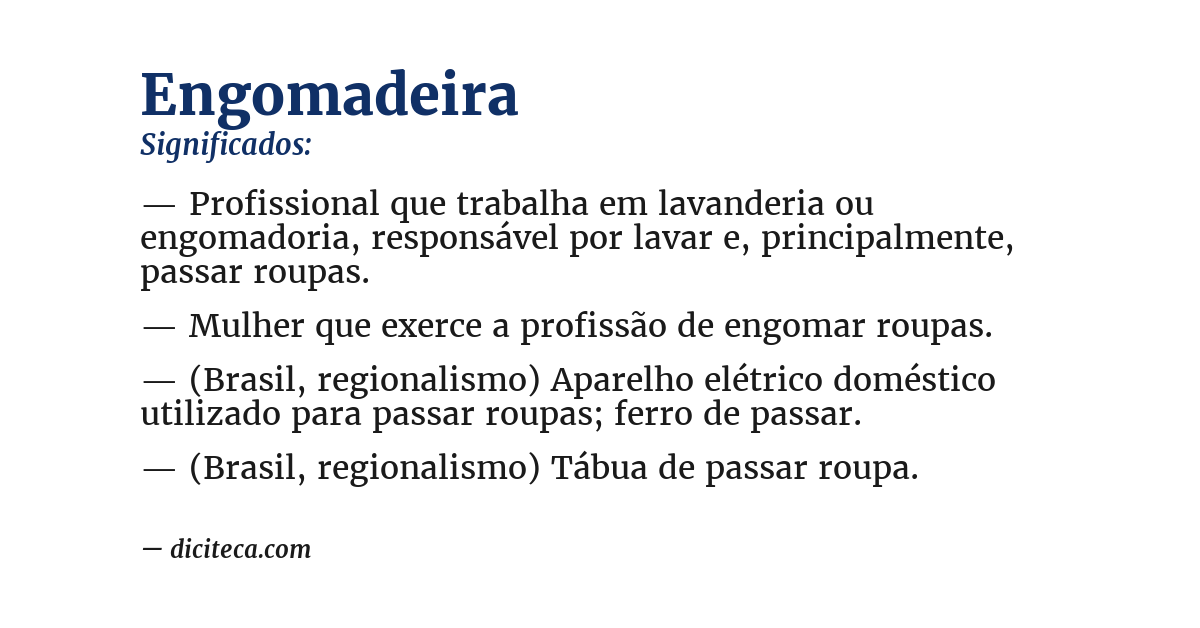 Significado de engomadeira