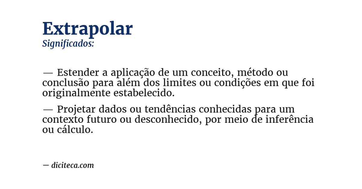 Significado de extrapolar