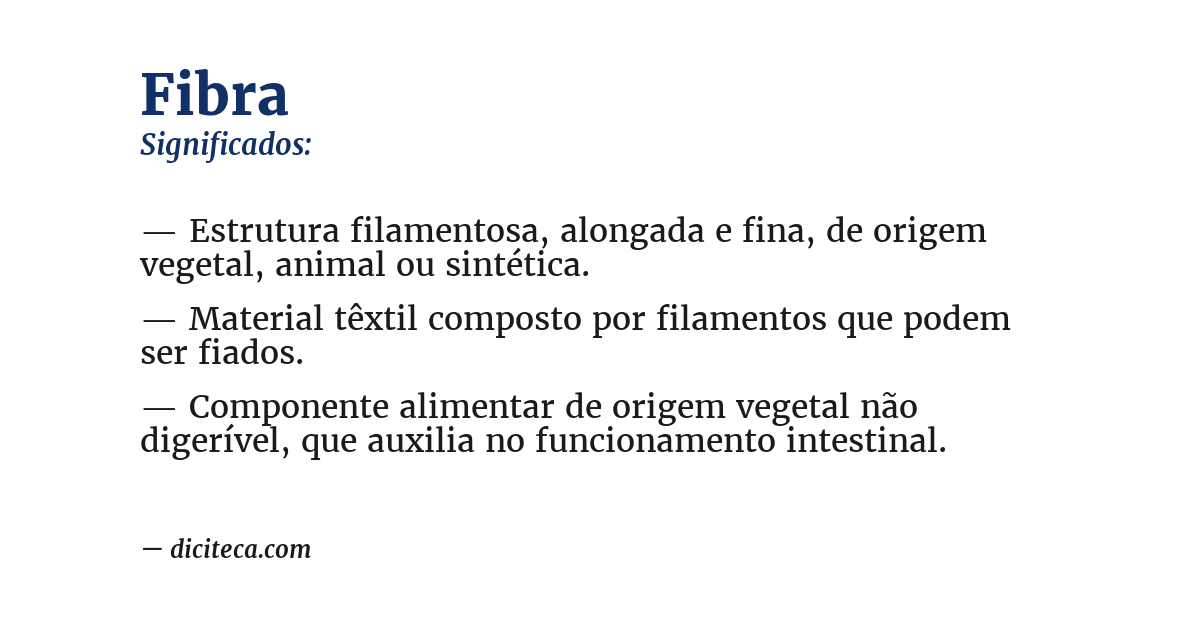 Significado de fibra
