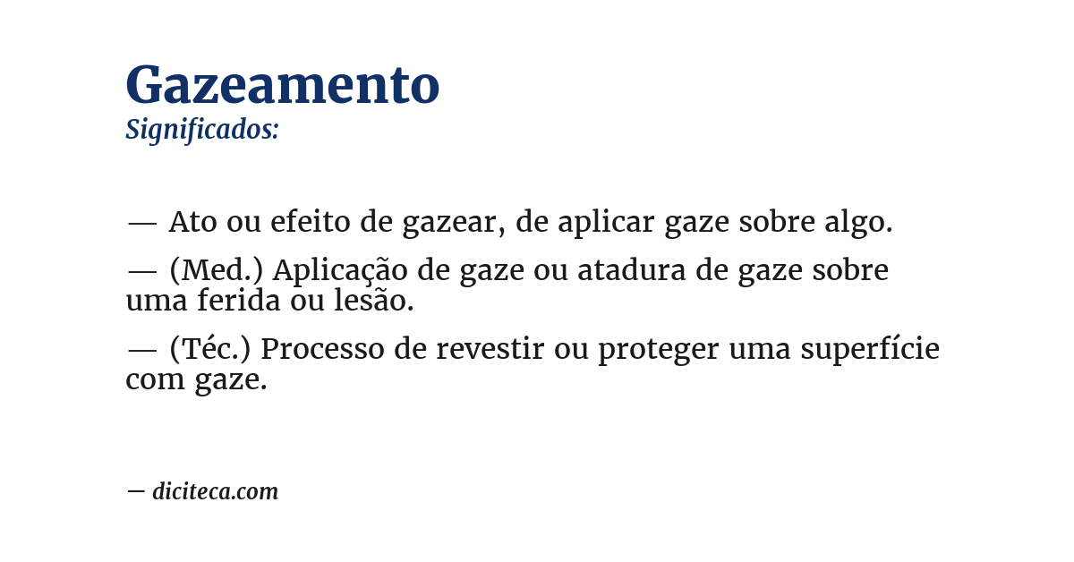 Significado de gazeamento