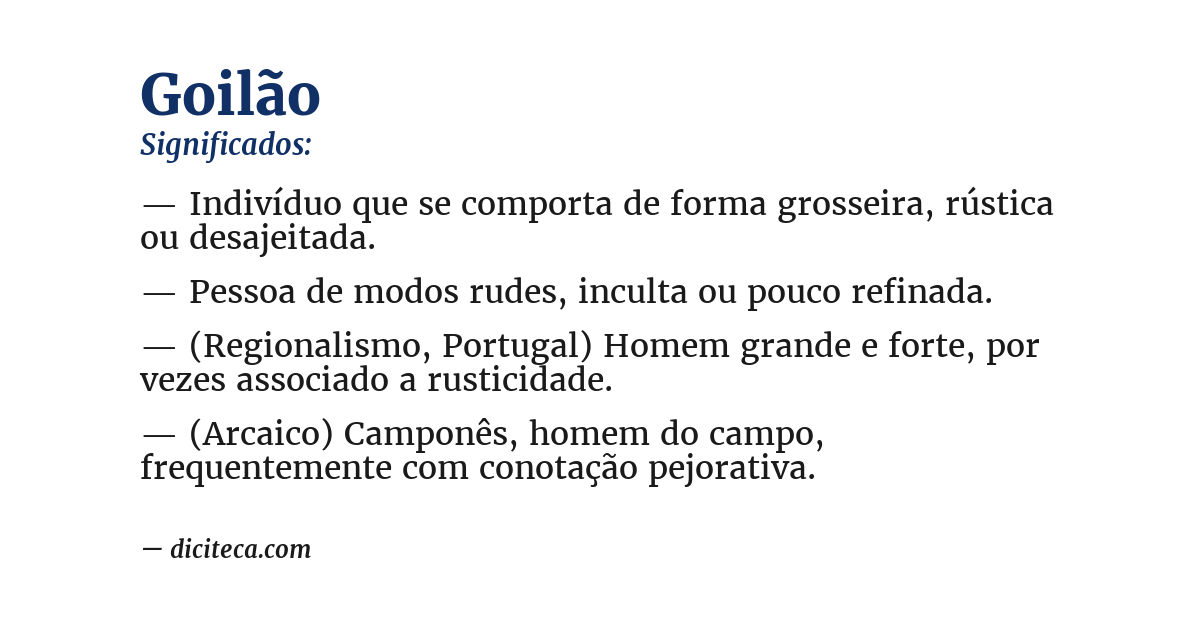 Significado de goilão