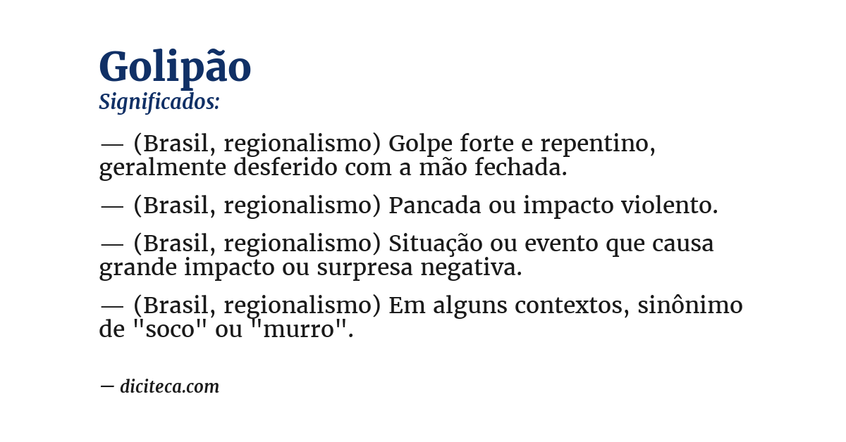 Significado de golipão