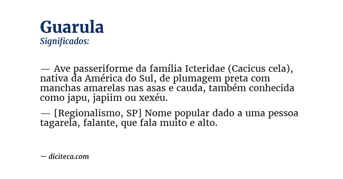 Significado de guarula