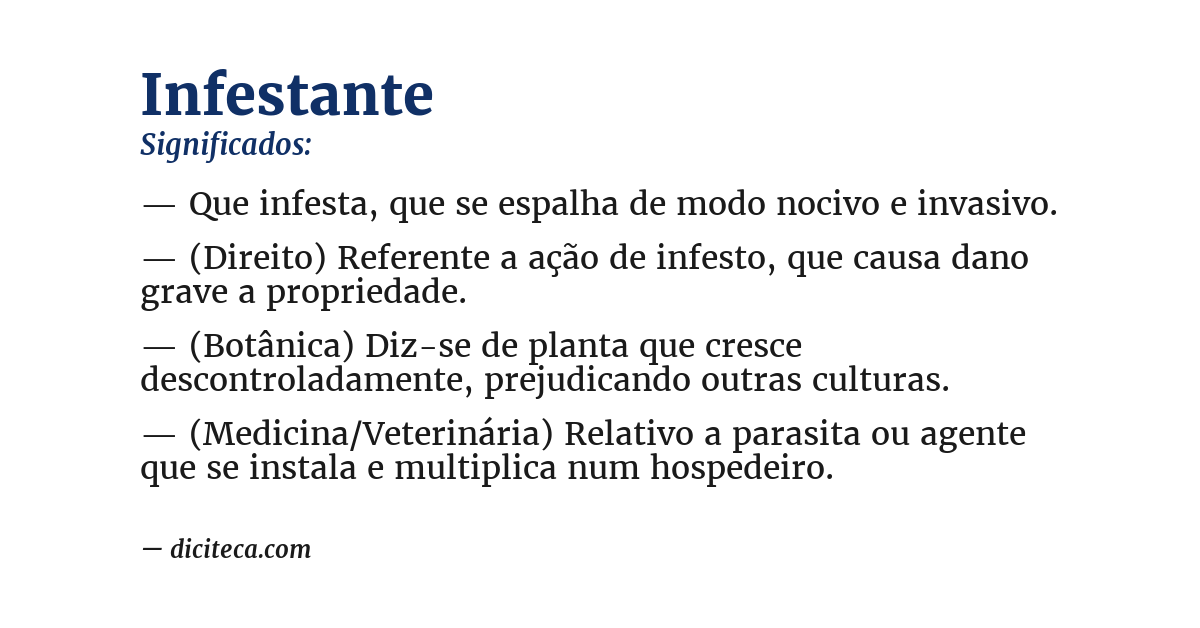 Significado de infestante