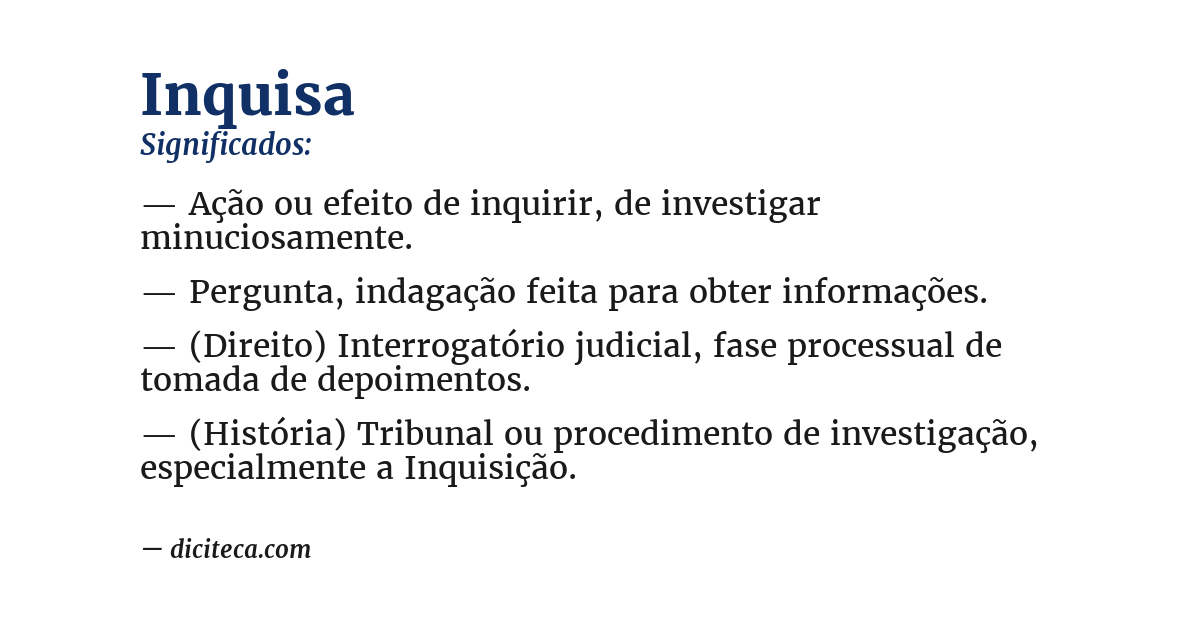 Significado de inquisa