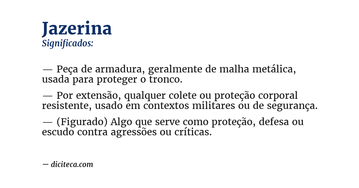 Significado de jazerina