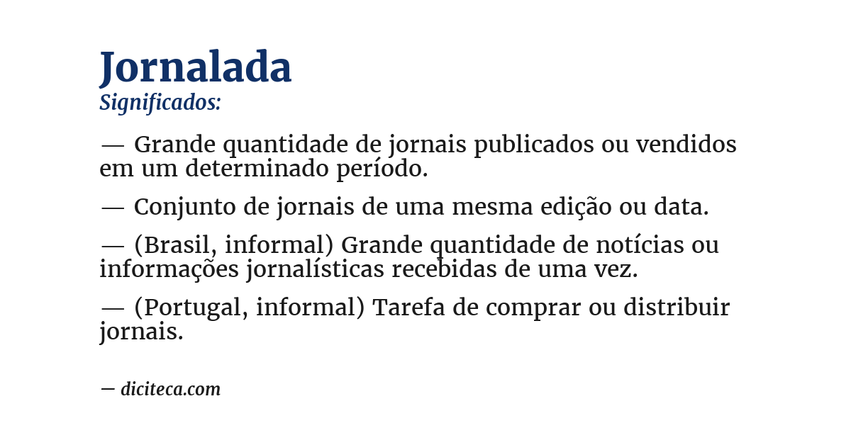 Significado de jornalada