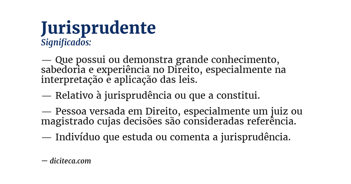 Significado de jurisprudente