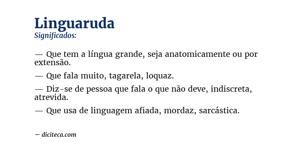 Significado de linguaruda