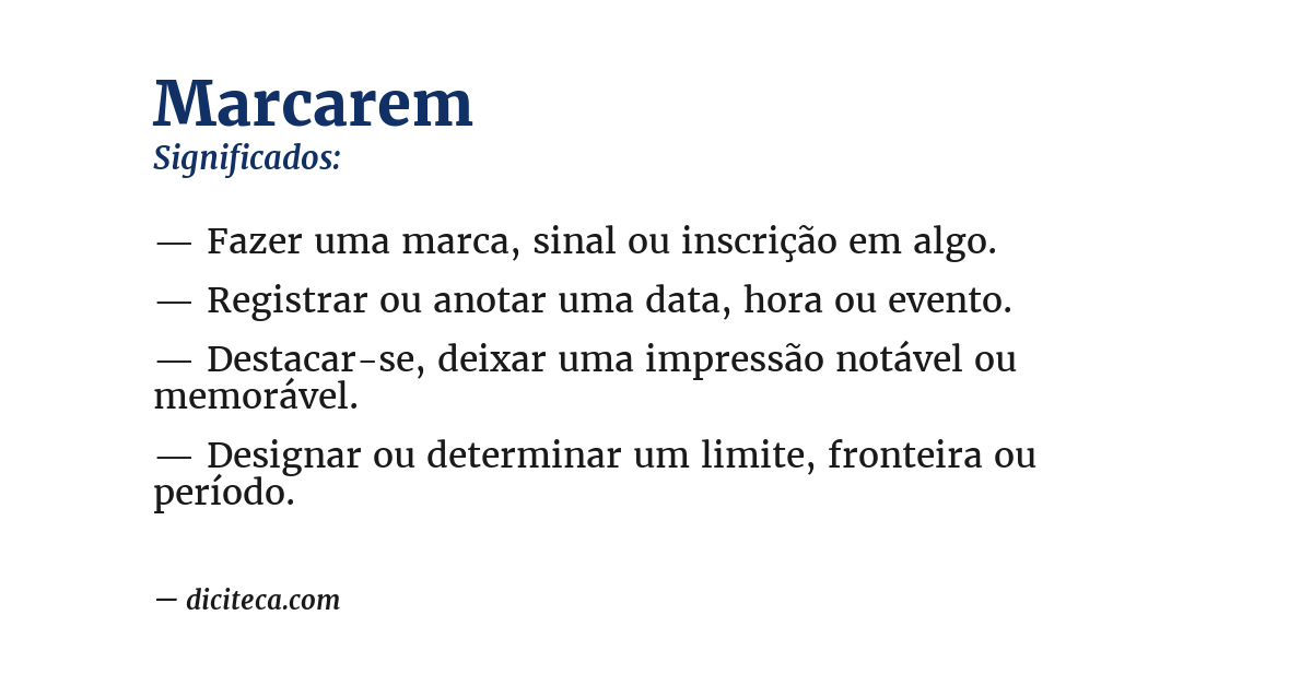 Significado de marcarem