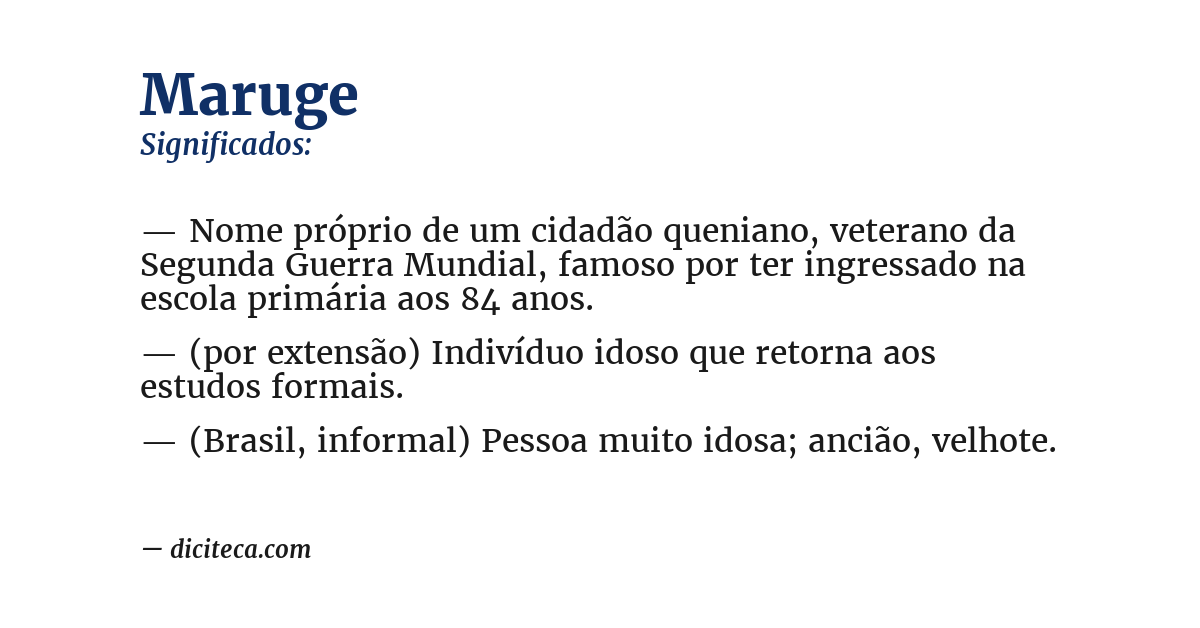 Significado de maruge