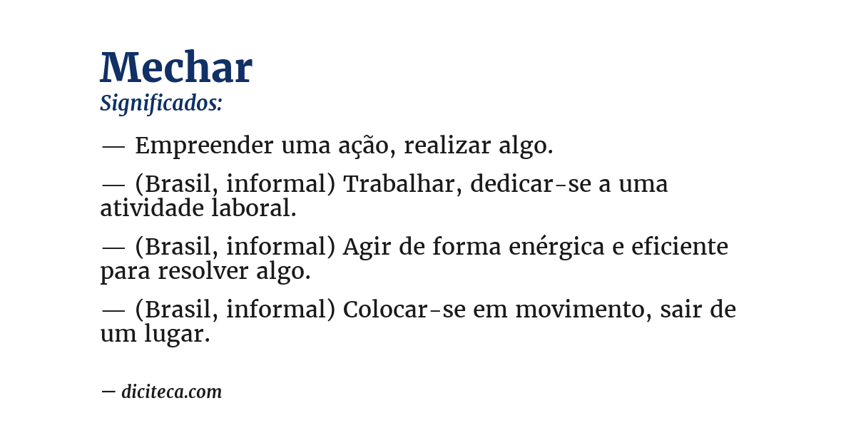 Significado de mechar
