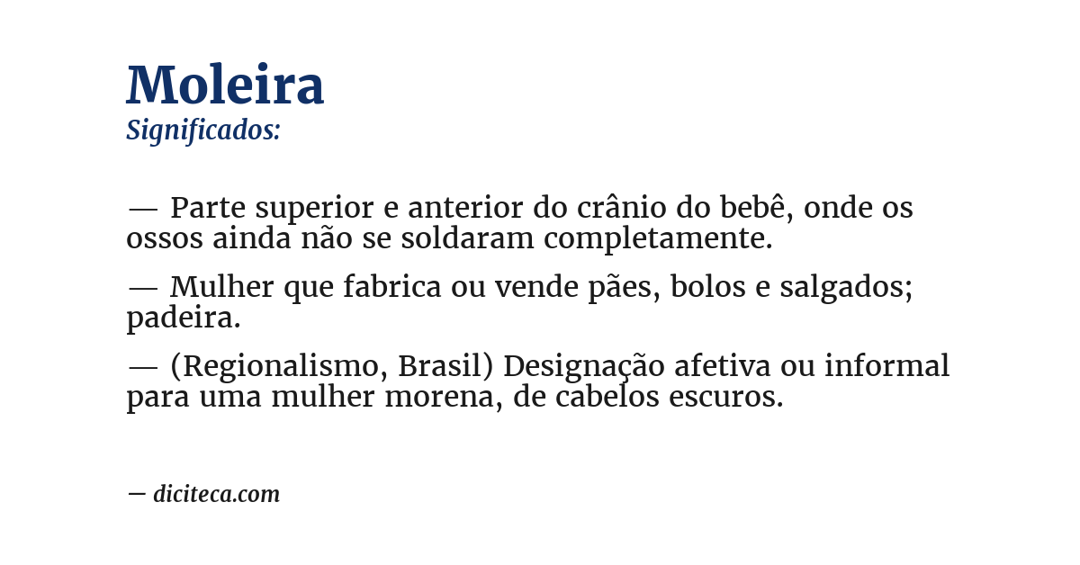 Significado de moleira