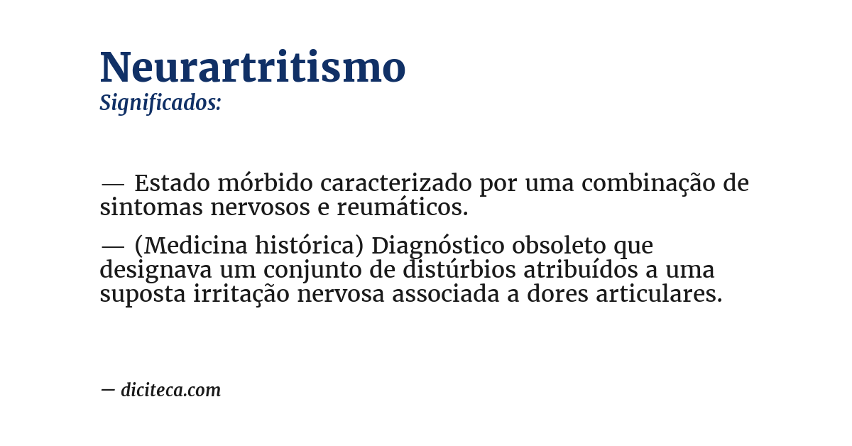 Significado de neurartritismo