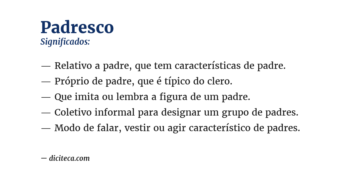 Significado de padresco
