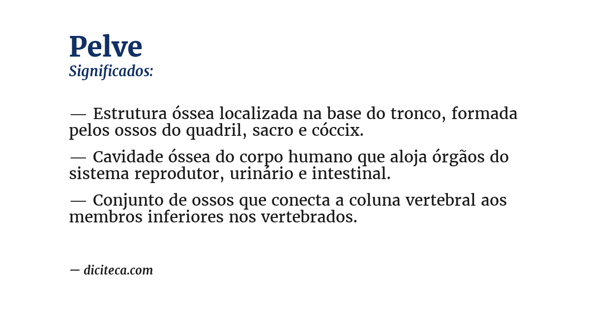 Significado de pelve