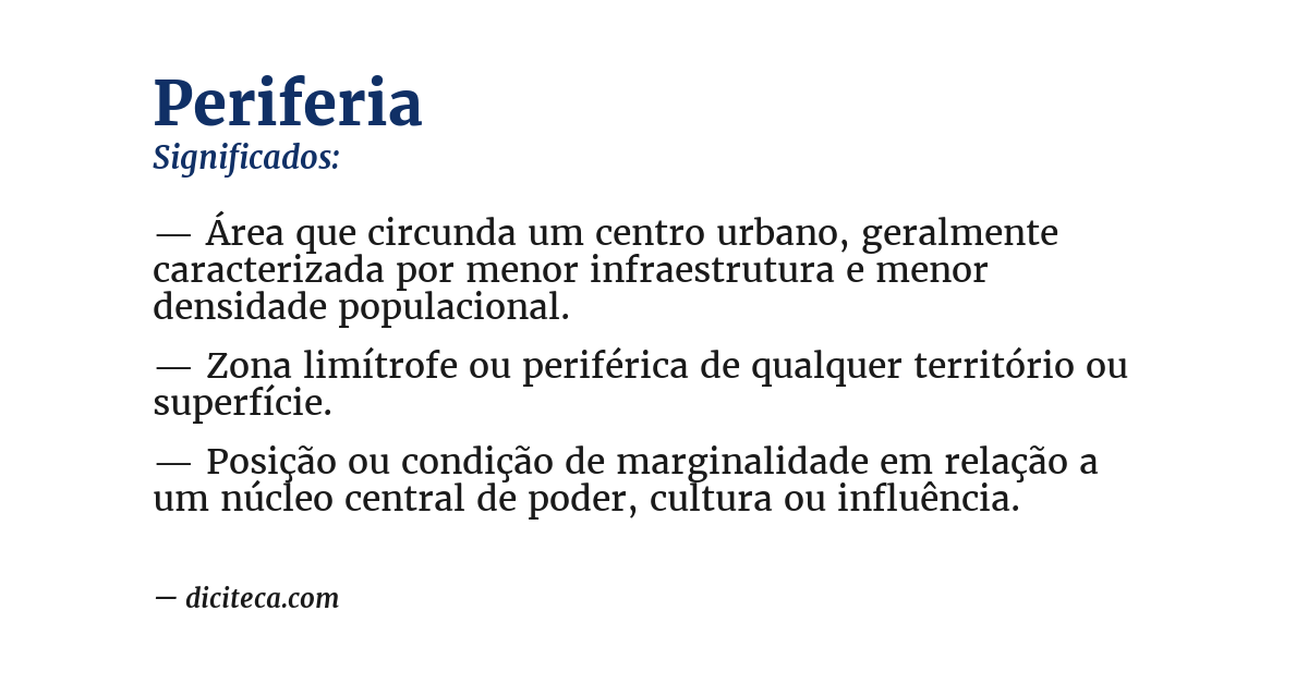 Significado de periferia