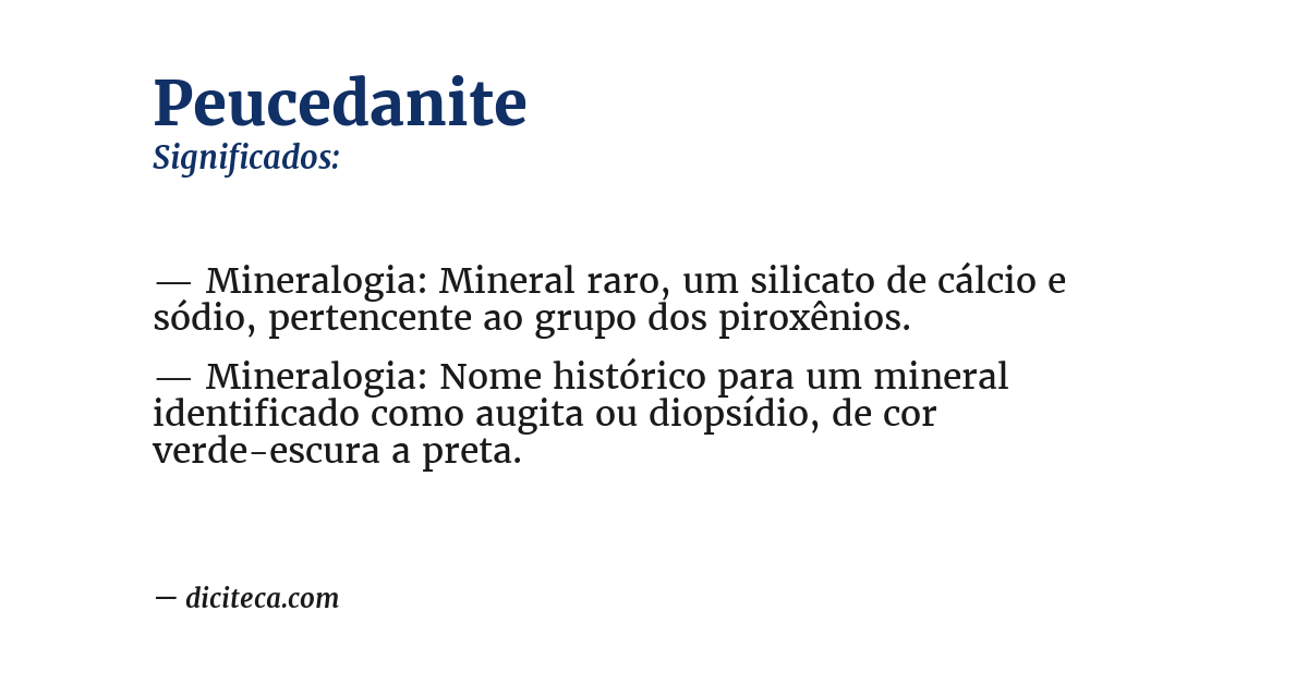 Significado de peucedanite
