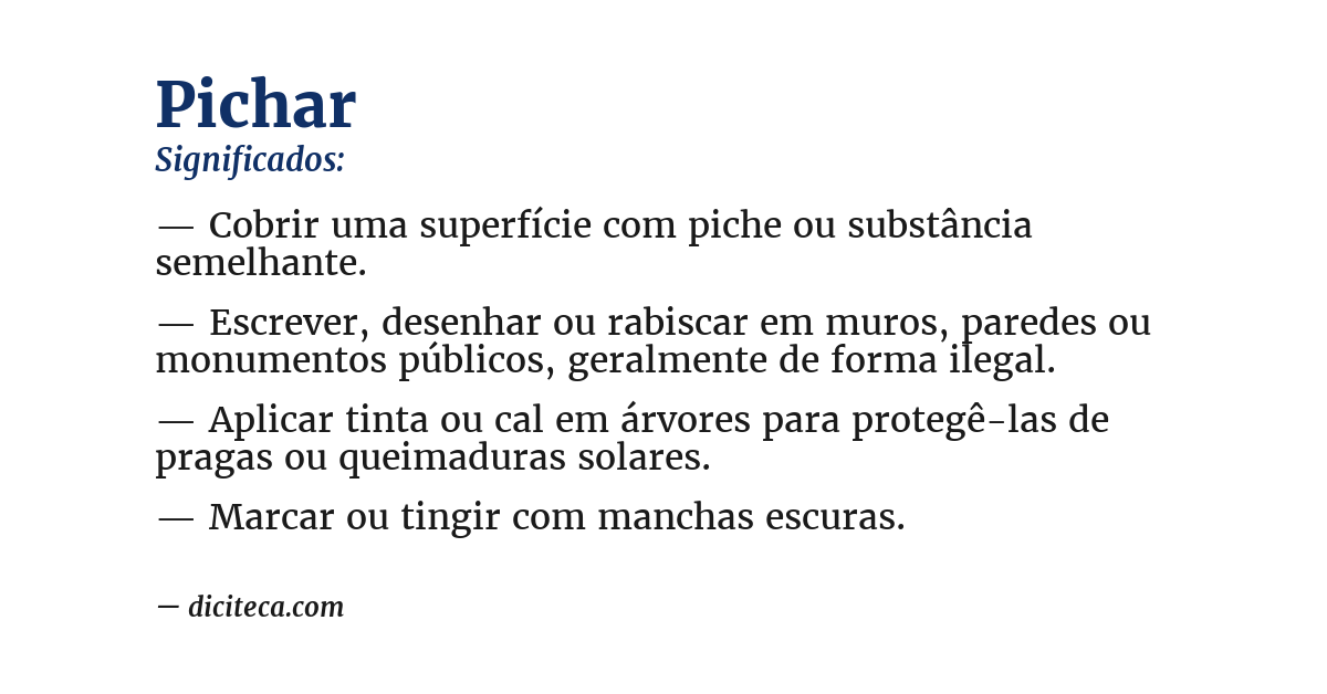 Significado de pichar