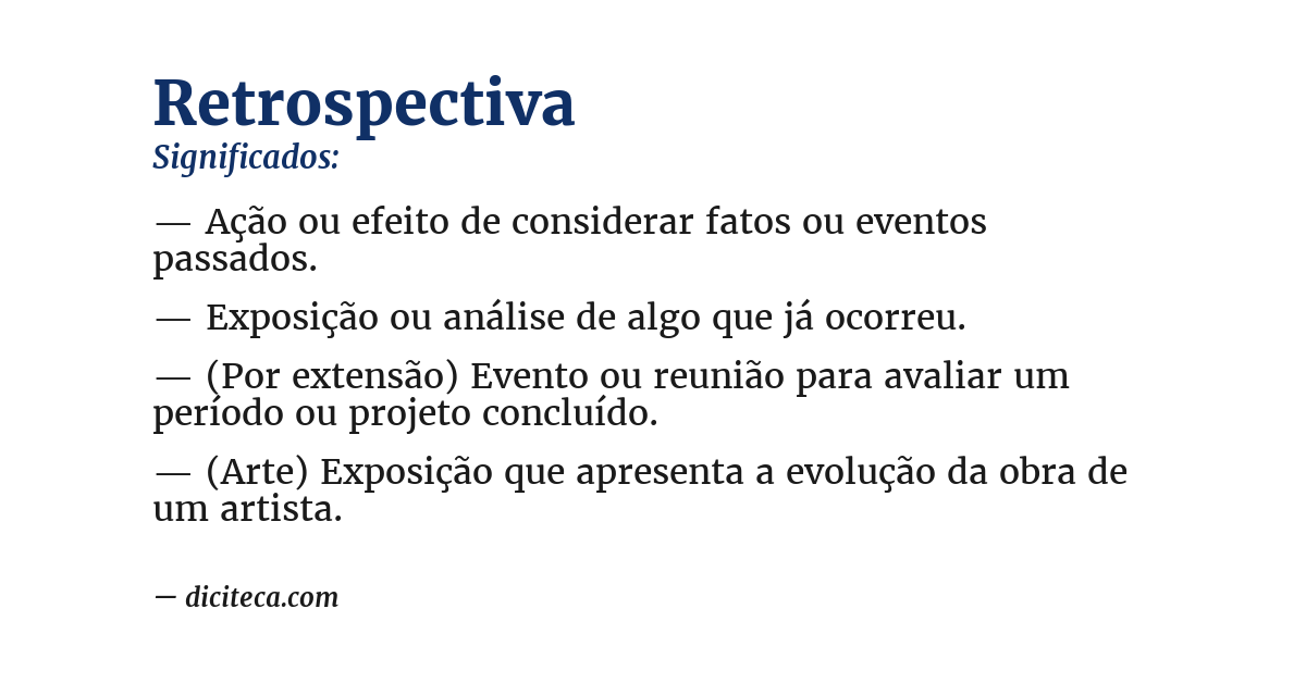 Significado de retrospectiva