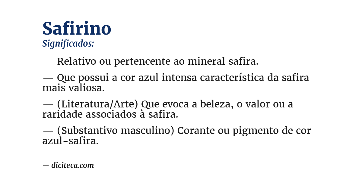 Significado de safirino