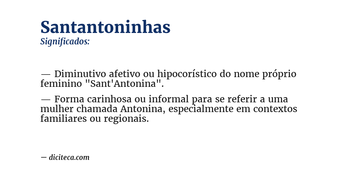 Significado de santantoninhas