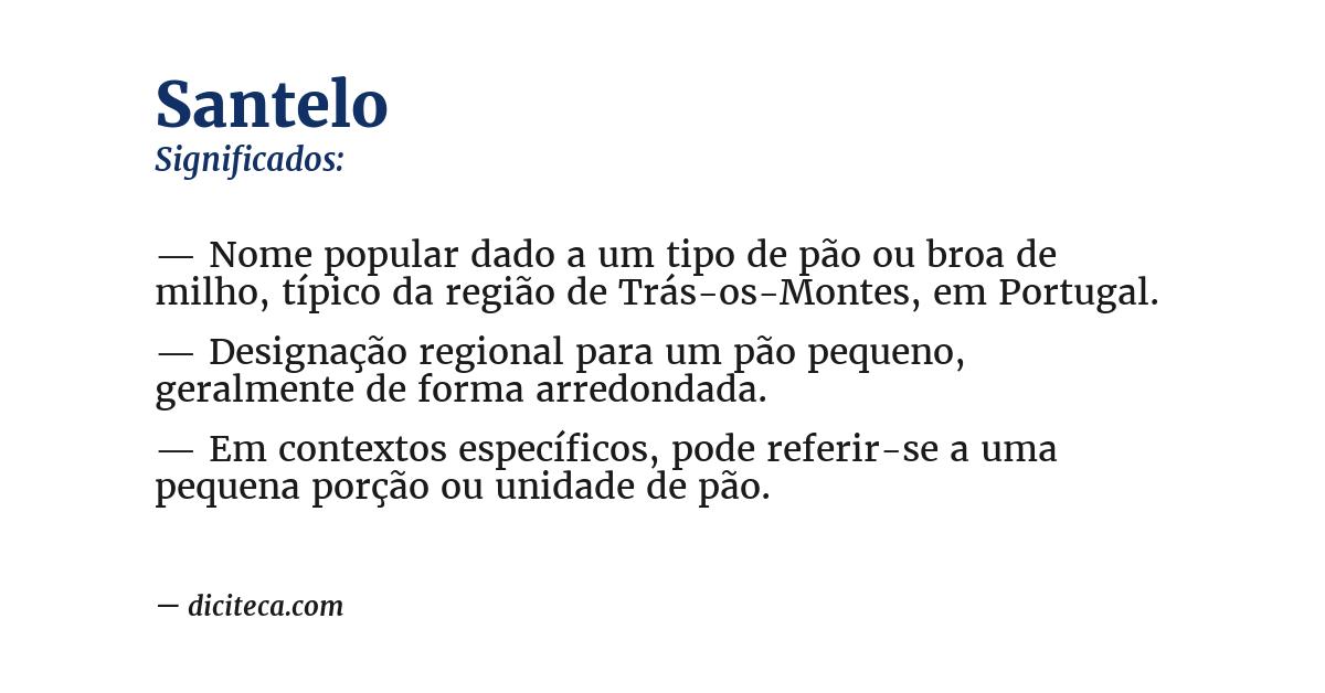 Significado de santelo