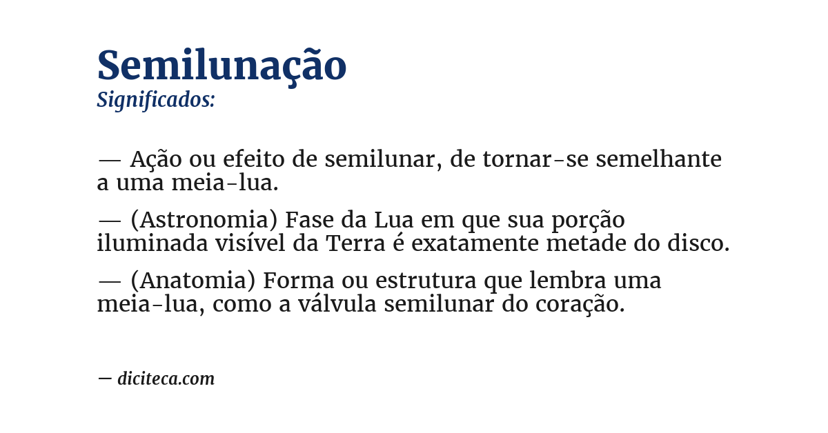 Significado de semilunação