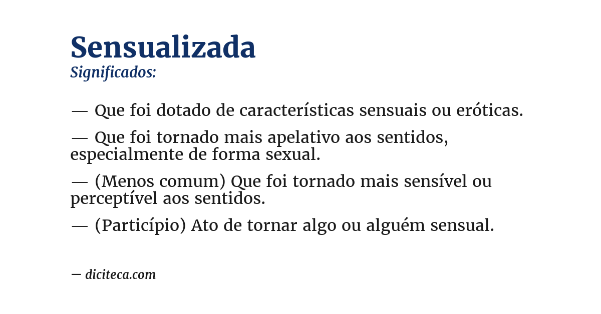 Significado de sensualizada