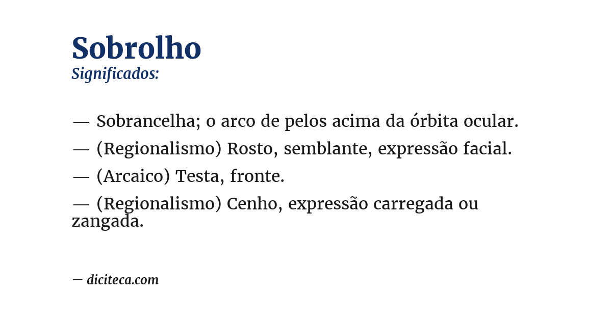Significado de sobrolho