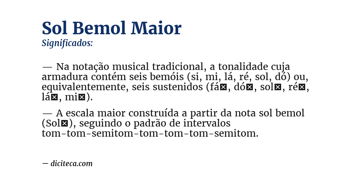 Significado de sol bemol maior
