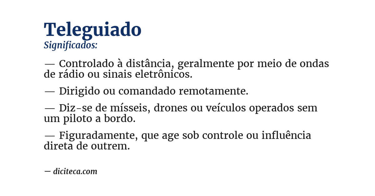Significado de teleguiado