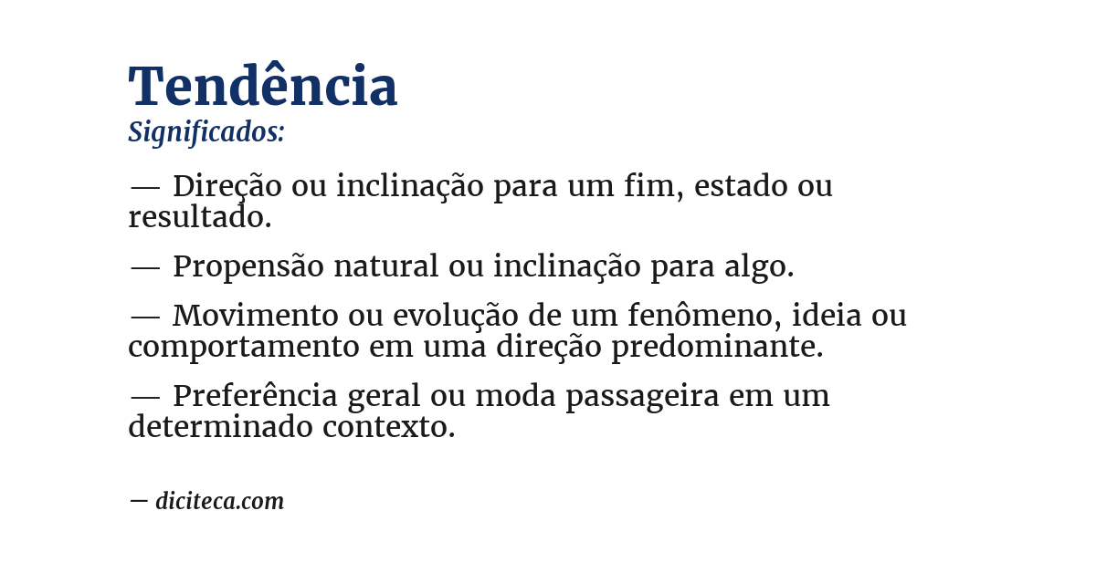 Significado de tendência