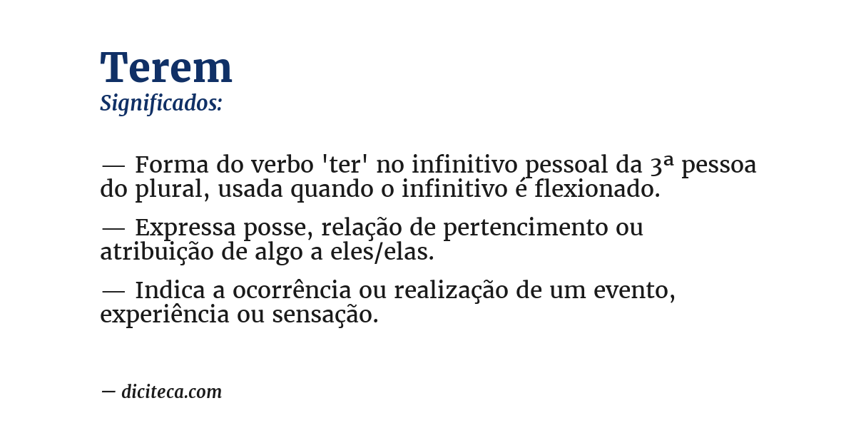 Significado de terem