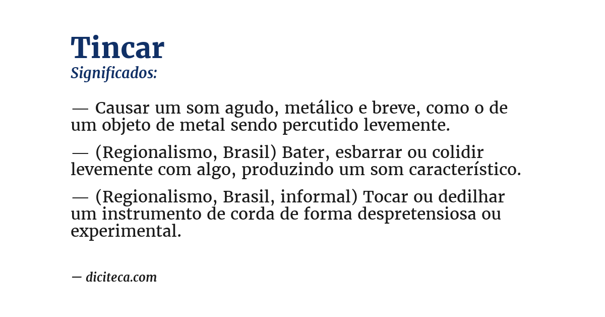 Significado de tincar