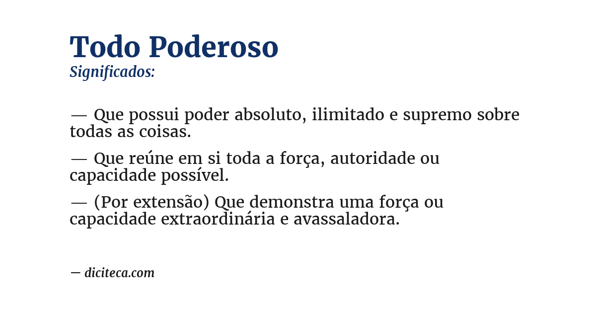 Significado de todo poderoso