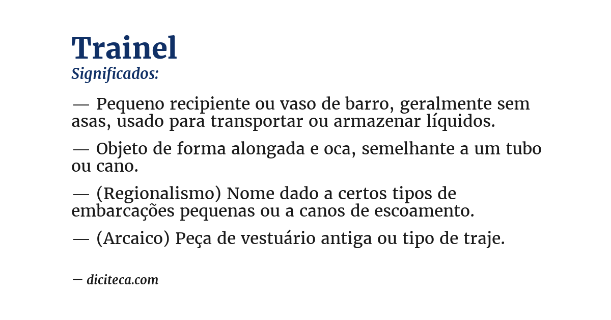 Significado de trainel
