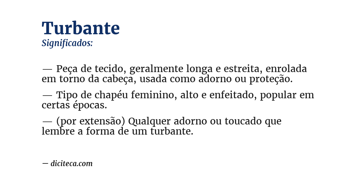 Significado de turbante