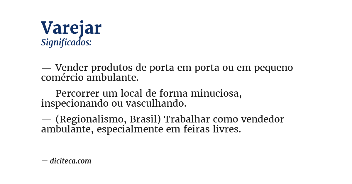 Significado de varejar