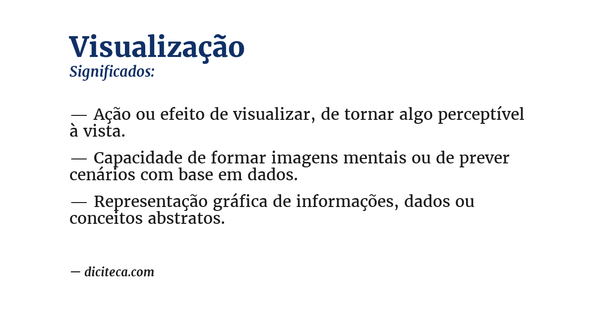 Significado de visualização
