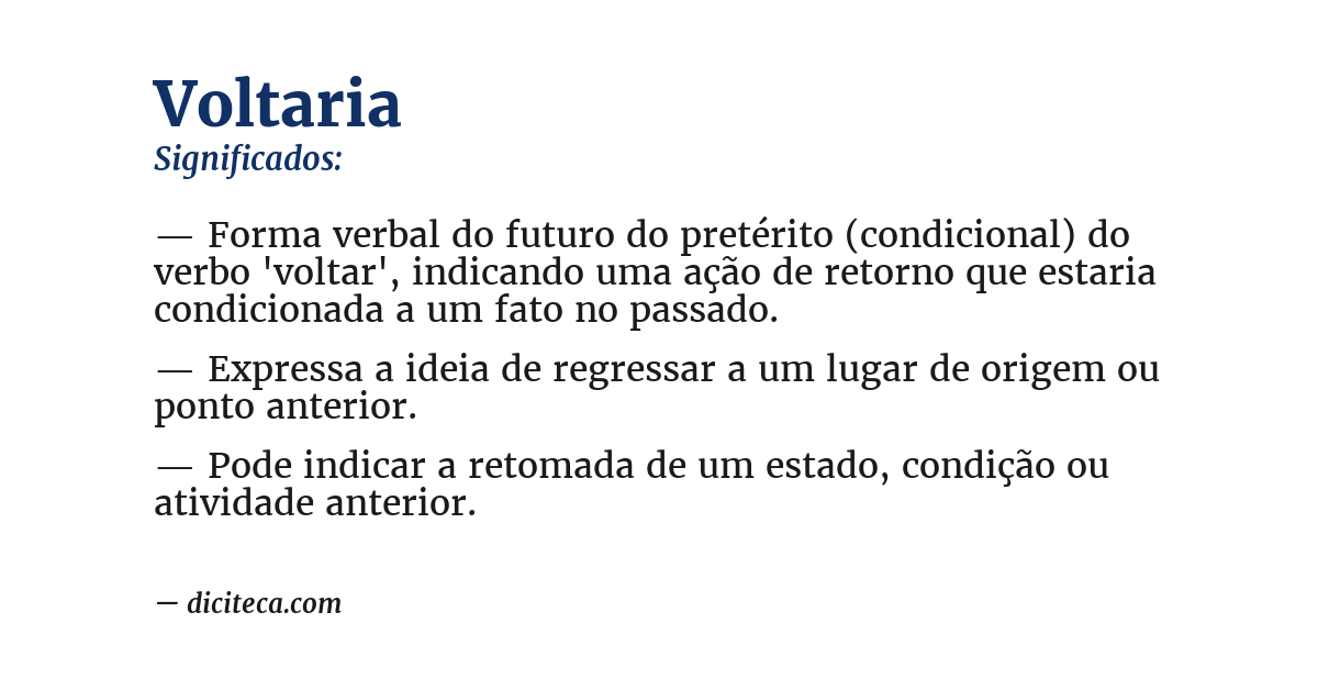 Significado de voltaria