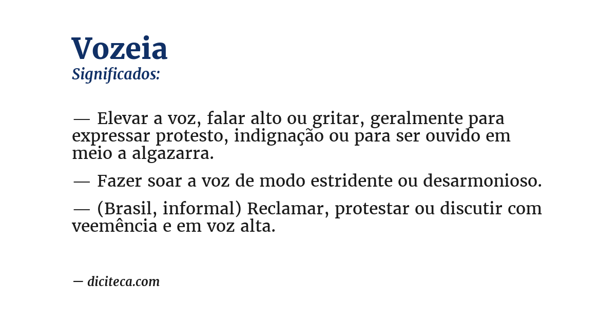 Significado de vozeia