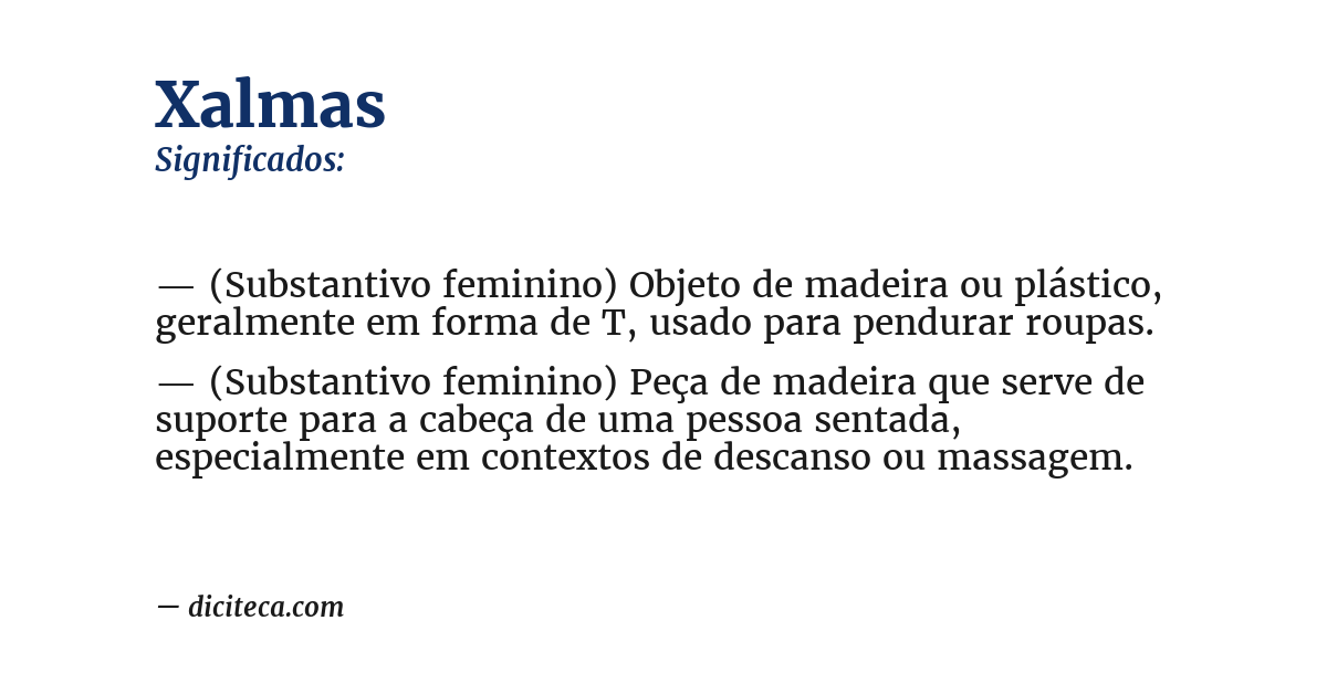 Significado de xalmas