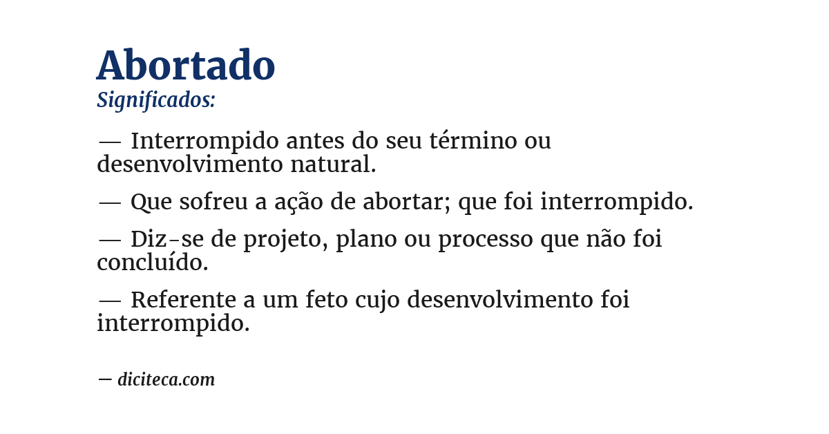 Significado de abortado