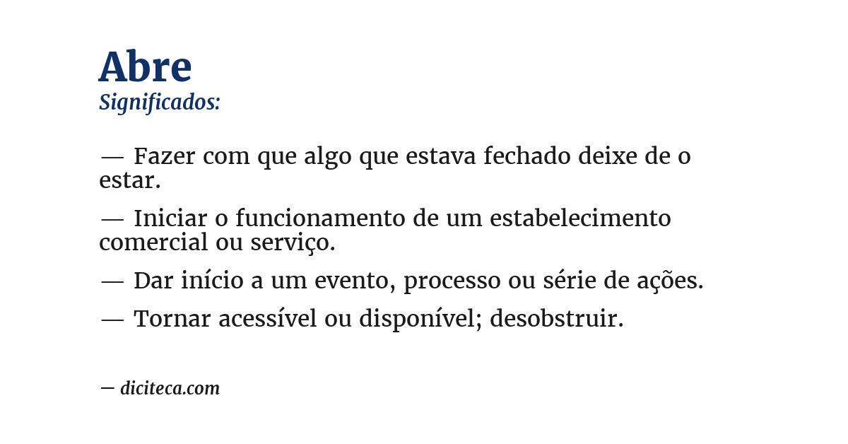 Significado de abre